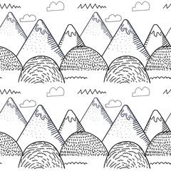 mountains seamless pattern