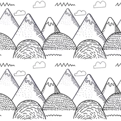 Wall murals Mountains mountains seamless pattern