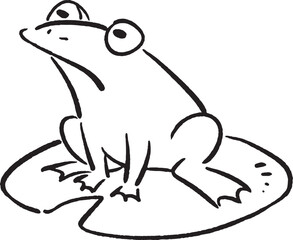 Tree frog and Lotus leaf