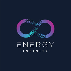 Energy logo design element with creative infinity idea