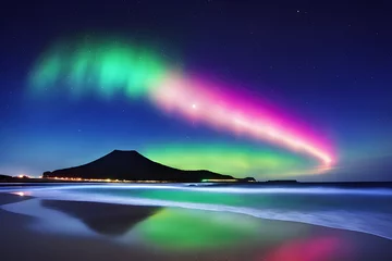 Foto auf Glas aurora over the sea © 승우 신