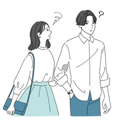 デートする若いカップル