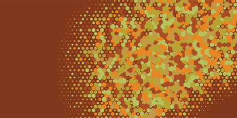 Geometric Multi size Hexagon with multi Color Background