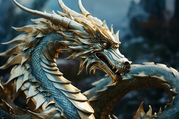 symbolic dragon: power, fortune. Generative AI