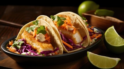 Bursting with fresh, vibrant flavors, this fish taco showcases perfectly grilled, flaky white fish,...