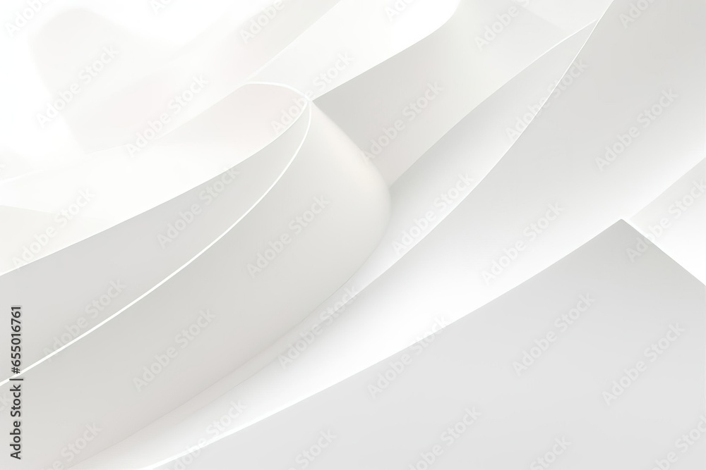 Poster Abstract 3d rendering white color futuristic background.