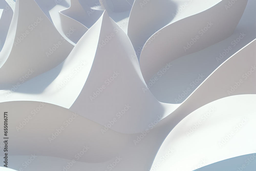 Poster Abstract 3d rendering white color futuristic background.