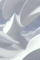 Abstract 3d rendering white color futuristic background.