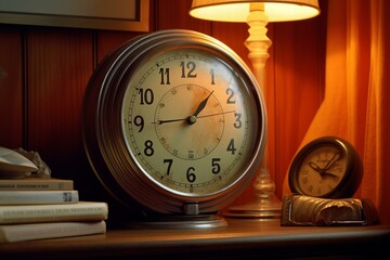 Clock displaying 5.30 at home. Generative AI