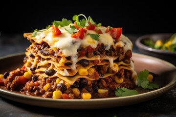 Satisfy your cravings for bold flavors with this Mexicaninspired lasagna masterpiece, featuring y chorizo, black beans, fiery salsa, and layers of gooey pepper jack cheese, all layered between