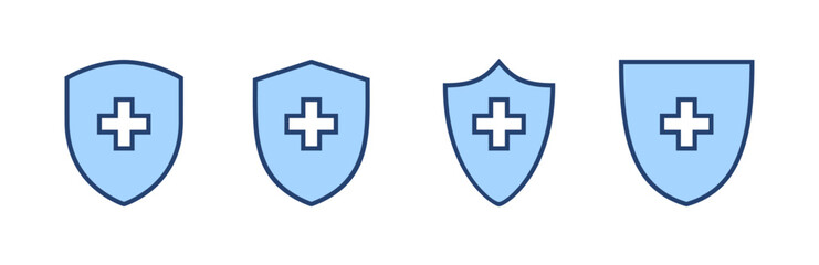 Health insurance icon vector. Insurance health document sign and symbol