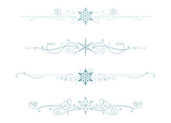A set of snowflake style dividers
