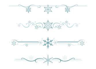 A set of snowflake style dividers
