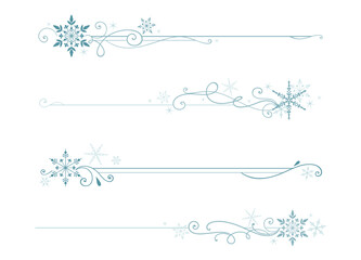 A set of snowflake style dividers
