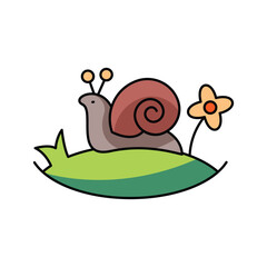 Snail icon design illustration. Vector design
