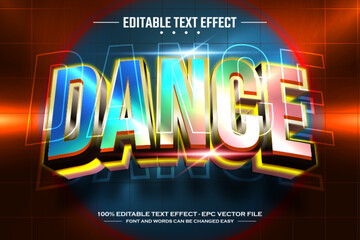 Dance 3D editable text effect template
