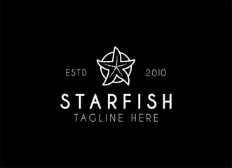 Vector logo on which an abstract image of a starfish.
