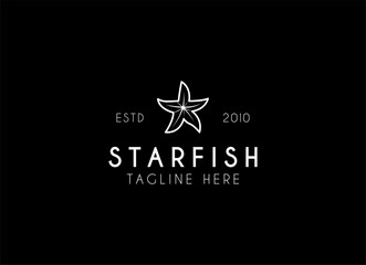 Vector logo on which an abstract image of a starfish.