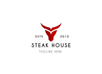 Premium steak house restaurant logo design