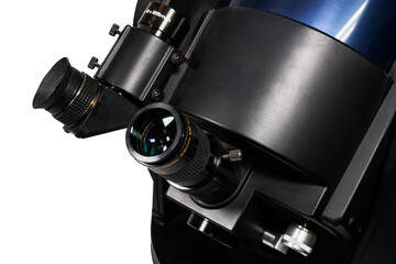 A close up shot of eyepiece of telescope