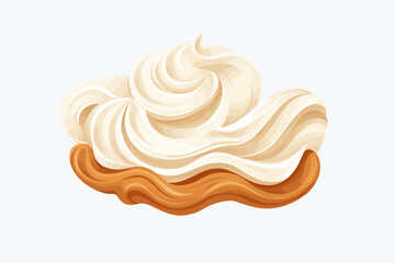 Whipped cream vector flat minimalistic isolated vector style illustration