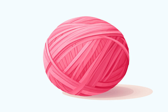 Yarn ball vector flat minimalistic isolated vector style illustration