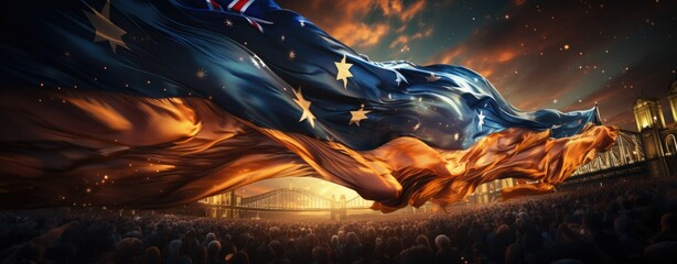 Australian themed background stock photo