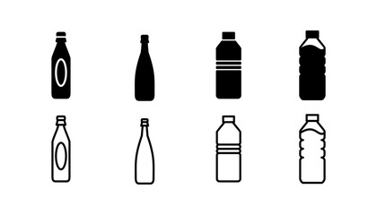 bottle icon vector. bottle icon in trendy flat design