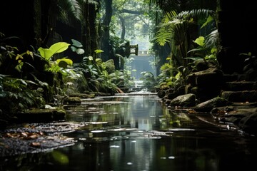 Fototapeta na wymiar Rainforest themed background stock photo