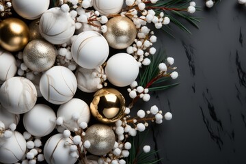 White Christmas themed background stock photo