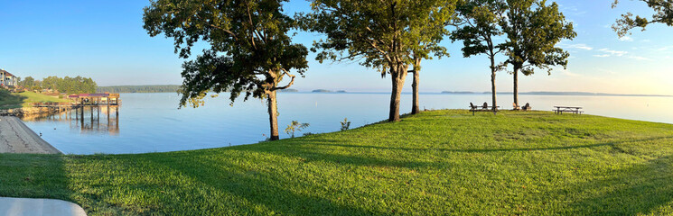 Toledo Bend Reservoir on the border of Texas and Louisiana - obrazy, fototapety, plakaty
