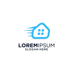 Move House Logo Template Design Vector