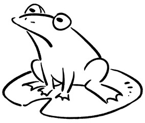 Tree frog and Lotus leaf