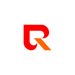 Initial letter R logo with creative love sign