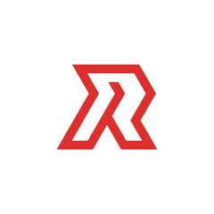illustration of letter R logo design