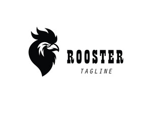 Fototapeta na wymiar rooster logo black rooster logo simple rooster logo design