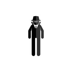 Stranger Icon. Anonymous, Unknown Person. Detective, Investigator Symbol. 