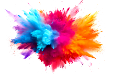 colorful paint splashes powder explosion