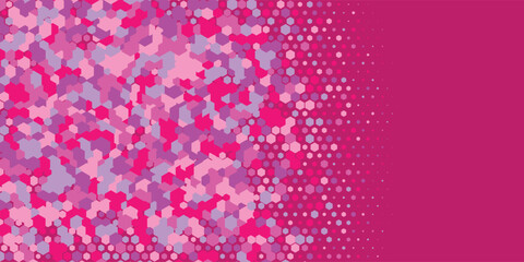 Geometric Multi size Hexagon with multi Color Background