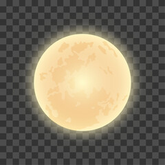 Vector full moon concept illustration