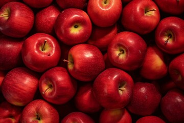 Image of multiple red apples. Generative AI