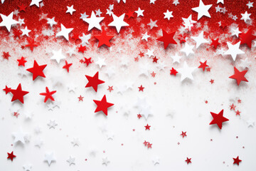 Star, snowflake and red and white shades Abstract background