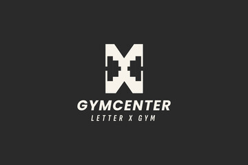 Obraz premium gym center logo vector icon illustration
