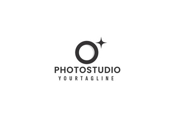 photo studio logo vector icon illustration