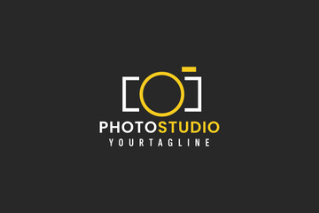 photo studio logo vector icon illustration
