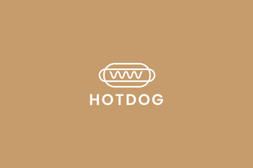 hot dog logo vector icon illustration