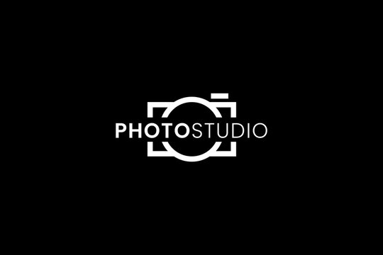 photo studio logo vector icon illustration