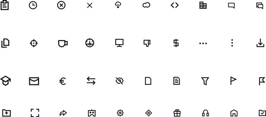 Flat design iconset collection