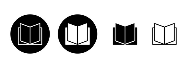 Book icon set illustration. open book sign and symbol. ebook icon - obrazy, fototapety, plakaty