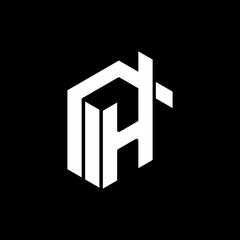 Initial H Letter Real Estate Logo Design